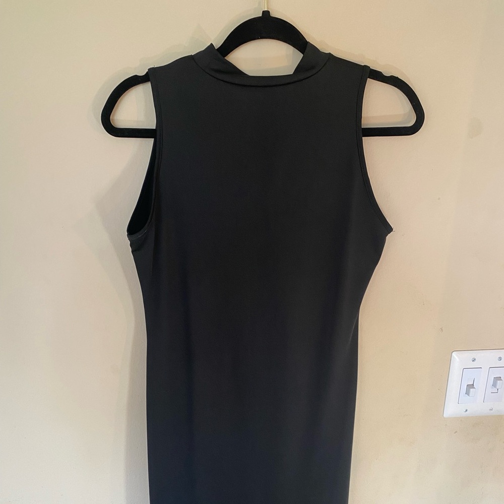 Elegant Black Sleeveless Business Casual Black Dress